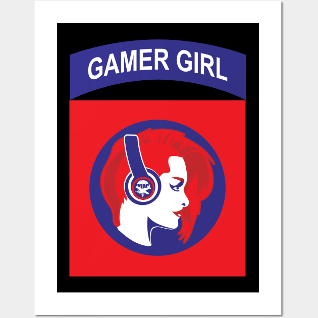 Gamer Girl Head Logo Wall Art by Baggss